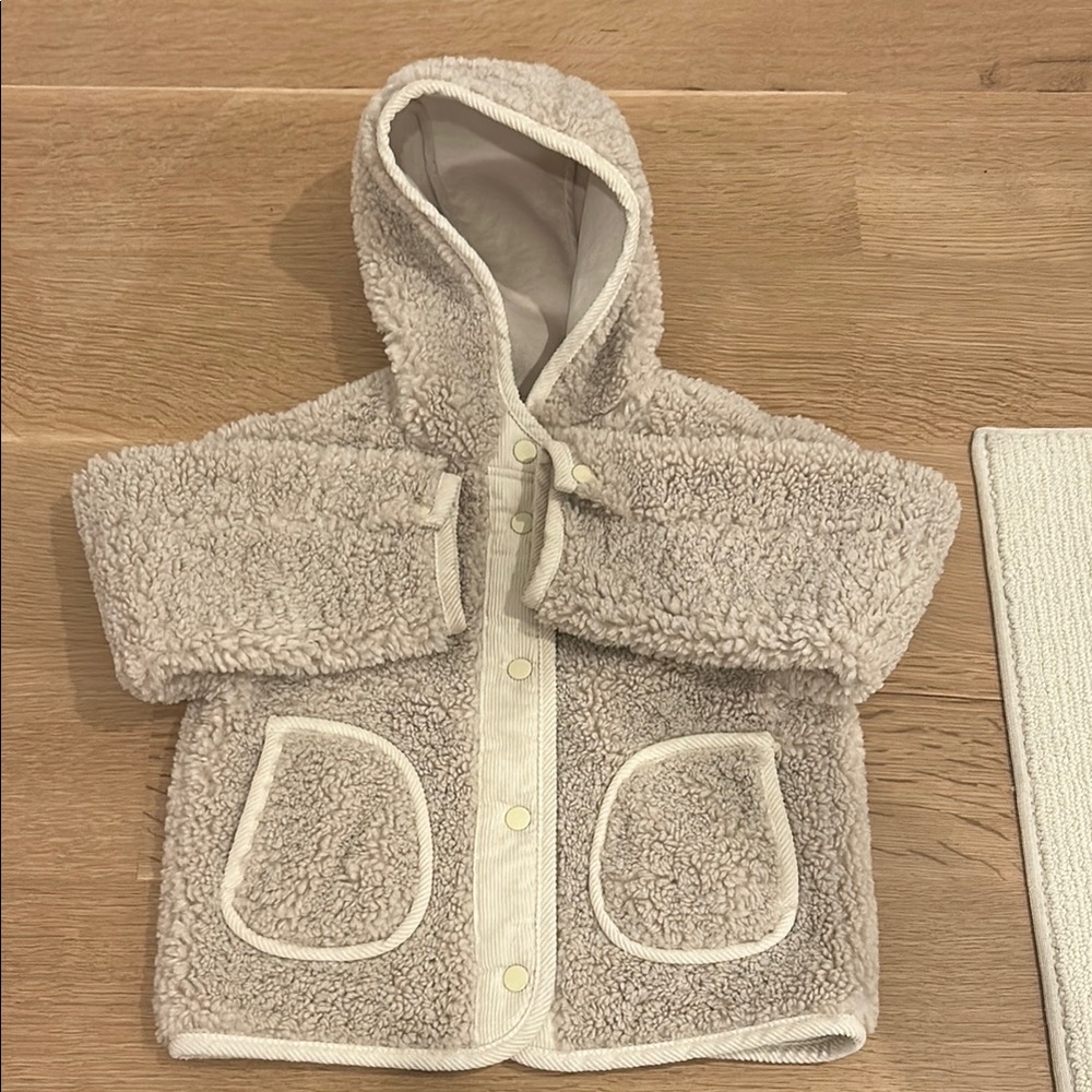 Cozy Sherpa Girls Jacket with Hood